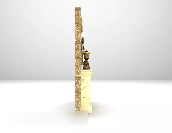 Fireplace Antique Marble Style 3d model