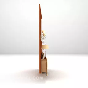 Background Wall Furniture With Console Table 3d model