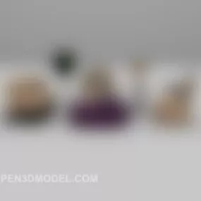 Combination Sofa Desk Lamp 3d model