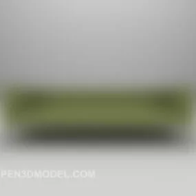 Green Fabric Multiplayer Sofa 3d model