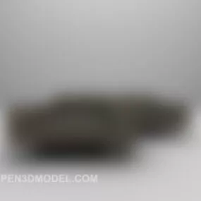 Brown Fabric Multiplayer Sofa 3d model