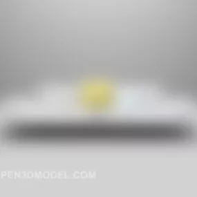 White Fabric Modern Sofa 3d model