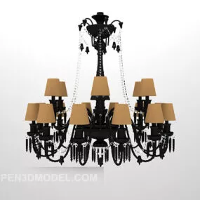 European Style Luxury Chandelier V1 3d model