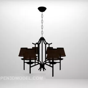 European Vintage Style Chandelier 3d model