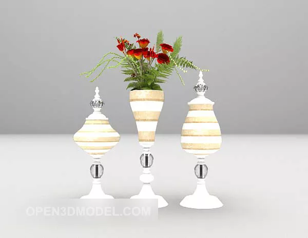 Simply Flower Vases Vray 3d model