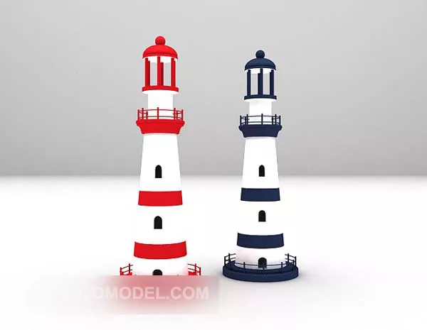 Ancient Rock Lighthouse Building 3d model