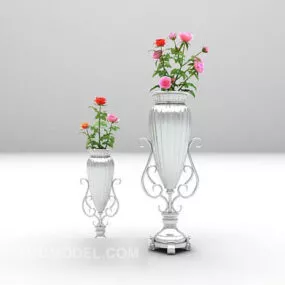 Vase Plant Flower Decoration 3d model