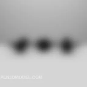 Black Spotlight With Track 3d model