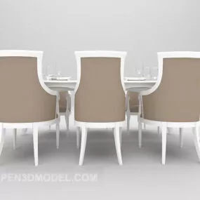 European Table Elegant Style 3d model