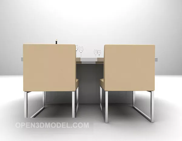 Modern Style Dinning Table And Chair 3d model Modern Style Dinning Table And Chair 3d model