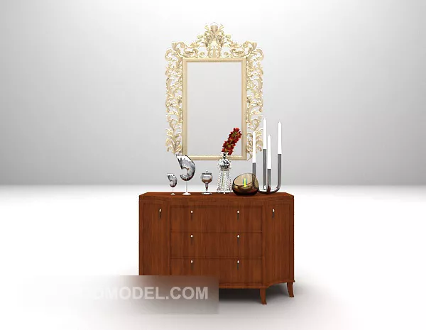 Rectangle Mirror Turrier 3d model