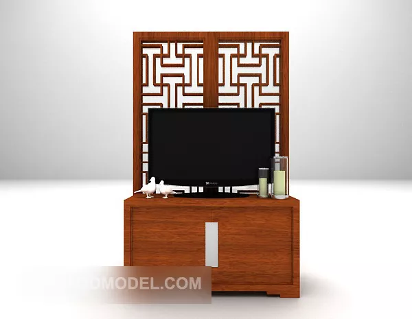Tv Cabinet Wooden Decor 3d model Tv Cabinet Wooden Decor 3d model