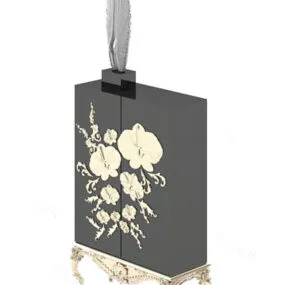 Flower Pattern Side Cabinet 3d model