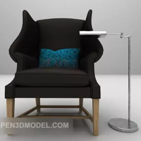 Grey Fabric Sofa V1 3d model