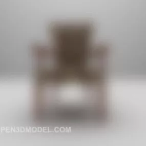 European Leopard Pattern Sofa 3d model
