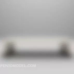 White Upholstery Multiplayer Sofa 3d model