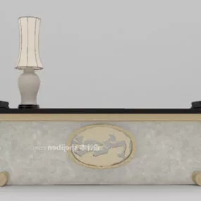 European White Luxury Marble Table 3d model
