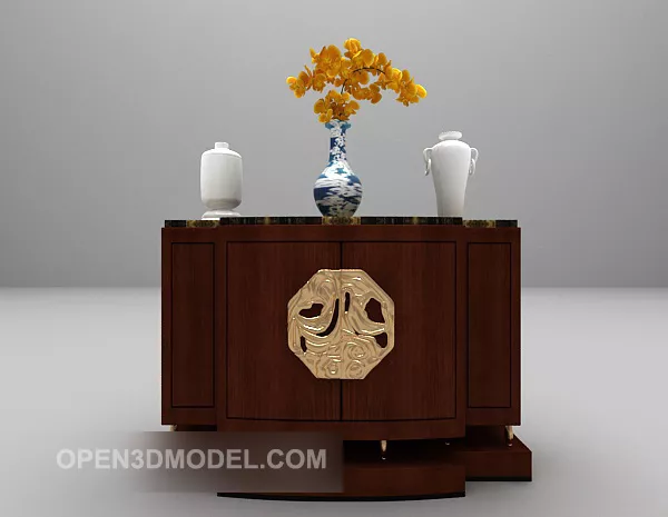 Antique Wood Clearance Cabinet 3d model Antique Wood Clearance Cabinet 3d model