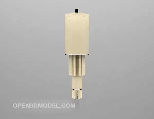 White Wall Lamp Tube Shade 3d model White Wall Lamp Tube Shade 3d model