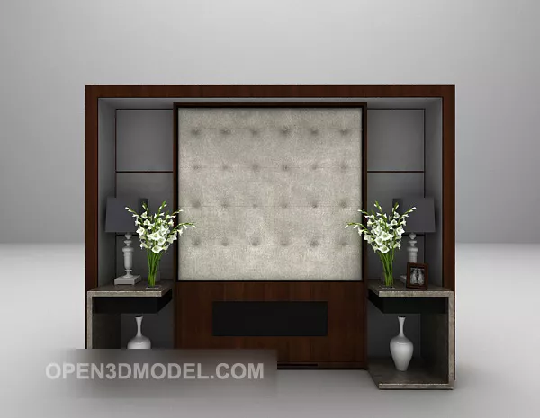 Outdoor Garden Decor With Grass 3d model