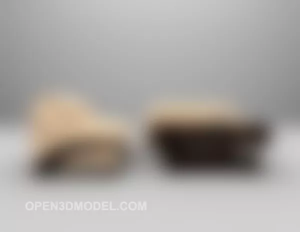Combination Sofa Beige Leather Material 3d model Combination Sofa Beige Leather Material 3d model