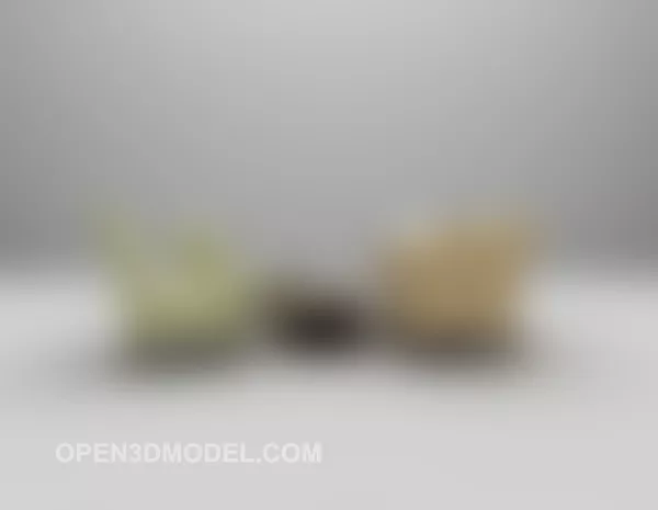 Modern Single Sofa Chair With Table 3d model Modern Single Sofa Chair With Table 3d model