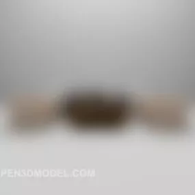 Home Sofa Table Lamp Set 3d model