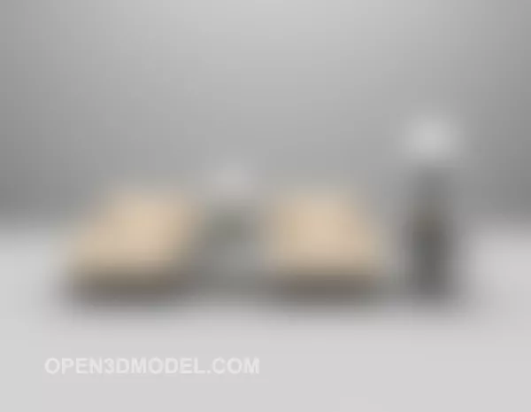 Home Single Sofa With Table And Lamp 3d model Home Single Sofa With Table And Lamp 3d model