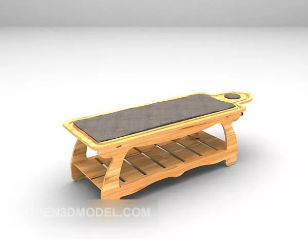 Massage Bed Wooden 3d model Massage Bed Wooden 3d model