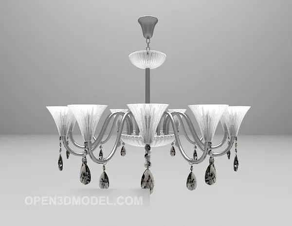 Living Room Glass Chandelier V1 3d model Living Room Glass Chandelier V1 3d model