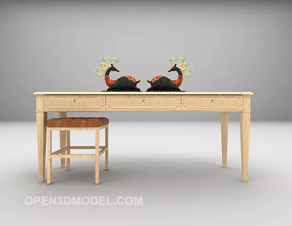 Long-shaped Desk Chair Design 3d model Long-shaped Desk Chair Design 3d model