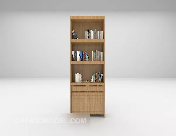 Medieval Wood Bookcase Free 3d Model - .Blend, .C4d, .Dae, .Fbx, .Max ...