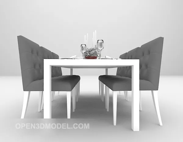 Modern-style Home Dining Table 3d model Modern-style Home Dining Table 3d model