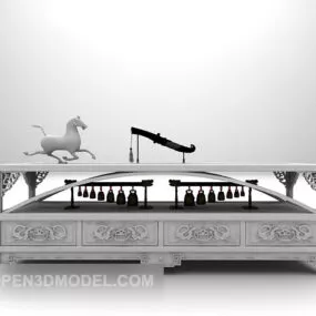 Tv Cabinet Classic Wooden 3d model