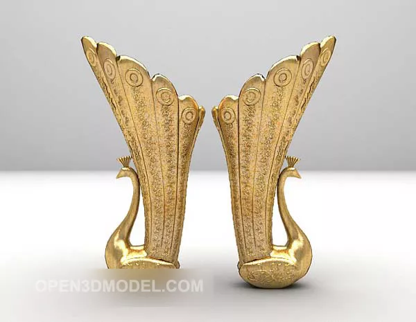 Green Peafowl Peacock 3d model