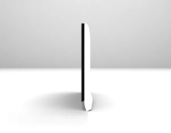 White Wide Tv Wall 3d model White Wide Tv Wall 3d model