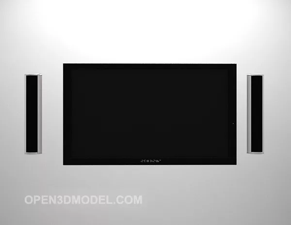 Tv With Sound Device 3d model Tv With Sound Device 3d model