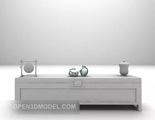 Grey Low Tv Cabinet 3d model Grey Low Tv Cabinet 3d model