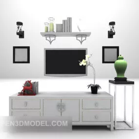 American Tv Cabinet Combination 3d model