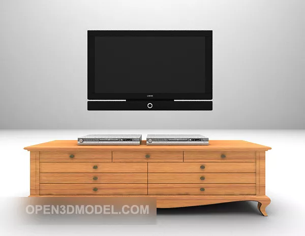 Simple Tv Cabinet European Style 3d model Simple Tv Cabinet European Style 3d model