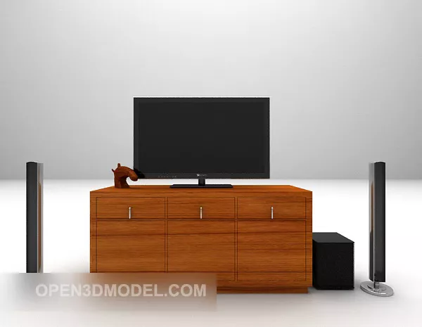 Modern Style Wooden Tv Cabinet Furniture 3d model Modern Style Wooden Tv Cabinet Furniture 3d model
