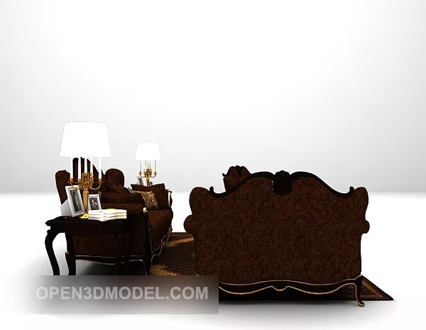 Carpet Brown Pattern 3d model