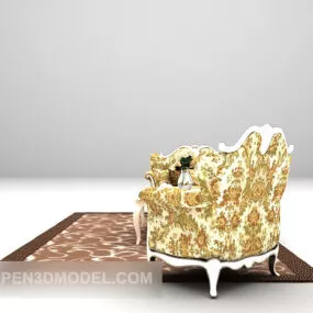 European Classic Single Sofa V1 3d model