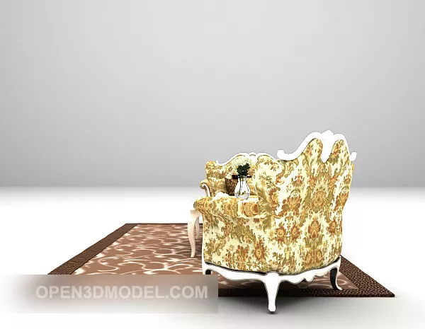 European Classic Single Sofa V1 3d model European Classic Single Sofa V1 3d model