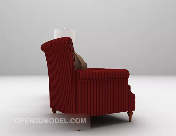 Brown Velvet Single Sofa 3d model Brown Velvet Single Sofa 3d model