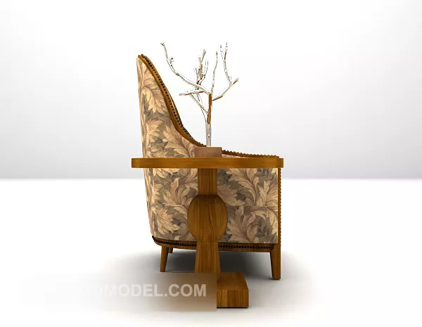 European Classic Sofa Wooden 3d model European Classic Sofa Wooden 3d model