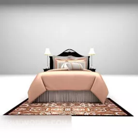 Simple Elegant Single Bed 3d model