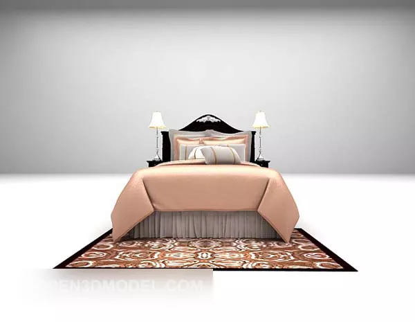 Simple Elegant Single Bed 3d model Simple Elegant Single Bed 3d model