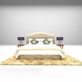 European Classic Soft Bed 3d model