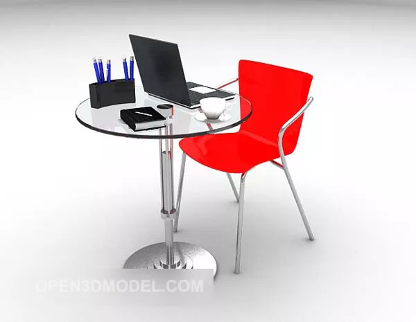 Glass Table And Chair Minimalist 3d model Glass Table And Chair Minimalist 3d model